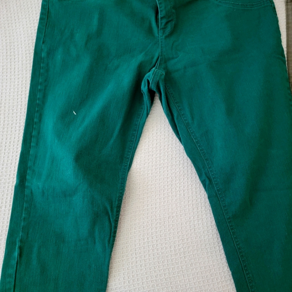 Emerald green skinny jeans